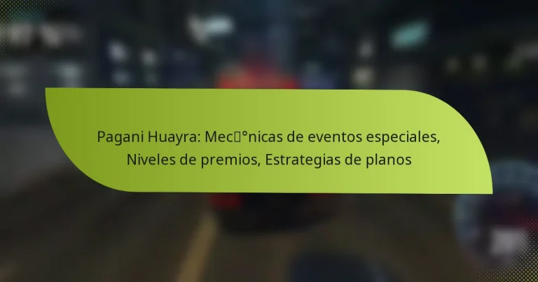 Pagani Huayra: Mecánicas de eventos especiales, Niveles de premios, Estrategias de planos